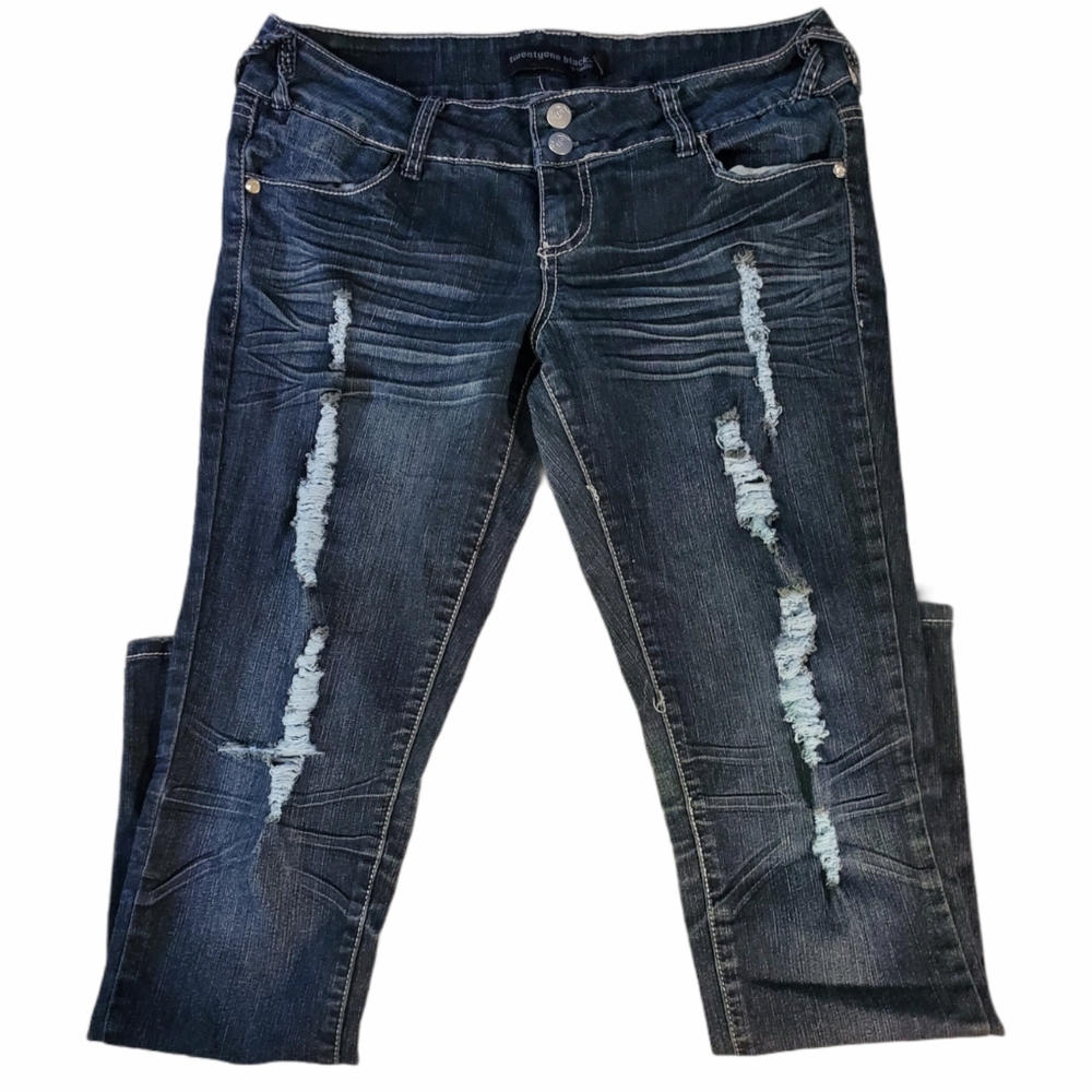 RUE 21 Distressed Jeans Rhinestone Back Pocket - Picture 5 of 7